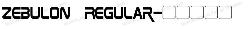 Zebulon Regular字体转换